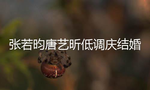 低调 美漫张若周年婚两红酒昀唐艺昕超浪庆结食配