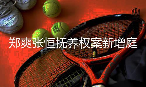 庭前间为新增郑爽张恒会议一小权案 时时抚养