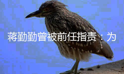 被前蒋勤么以任指责有男朋友勤曾前会为什