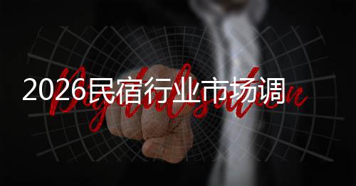 及未来发调研民宿行业展趋测市场势预
